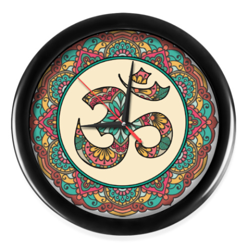 Настенные часы с принтом ОМ