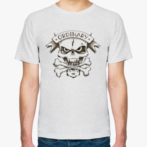 Футболка с принтом Череп с костями «Ordinary Hate»