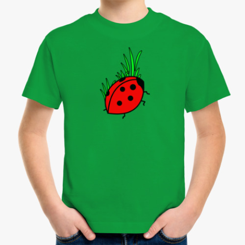 Детская футболка с принтом Божья коровка