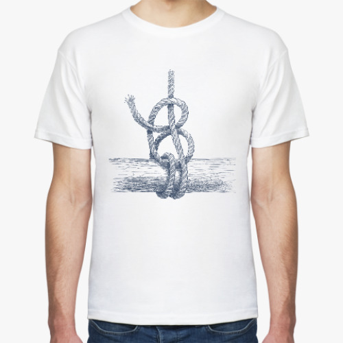 Футболка с принтом Море винтаж узел