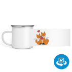 Кружка металлическая белая (круговая запечатка)