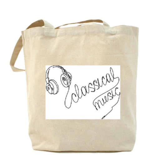Сумка шоппер с принтом classical music