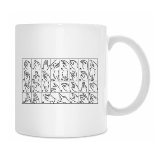 Кружка с принтом Дактиль