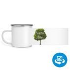 Кружка металлическая белая (круговая запечатка)