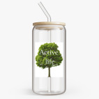 Банка с бамбуковой крышкой