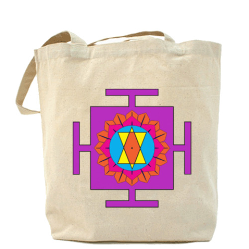 Сумка шоппер с принтом Саравати-янтра