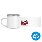 Кружка металлическая белая (круговая запечатка)