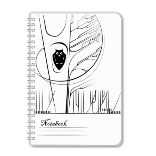 Тетрадь с принтом BubbleForest / Сова