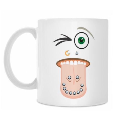 Кружка с принтом Пирсинг 2.