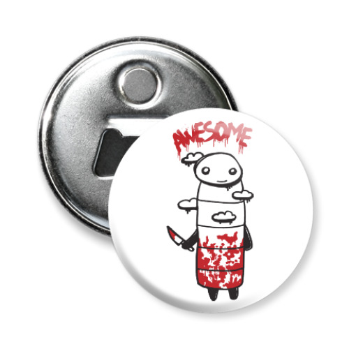 Магнит-открывашка с принтом Устрашающий