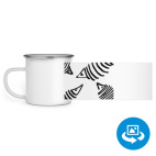 Кружка металлическая белая (круговая запечатка)