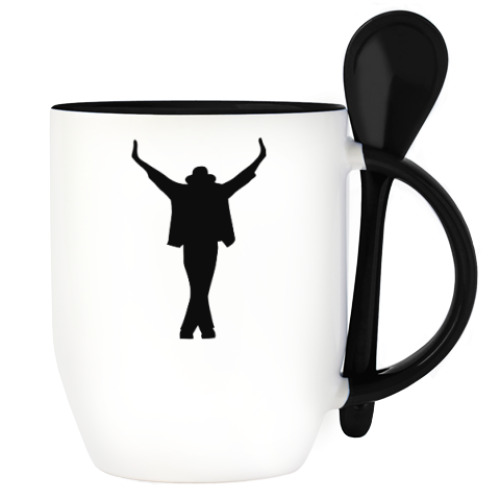 Кружка с ложкой Michael Jackson
