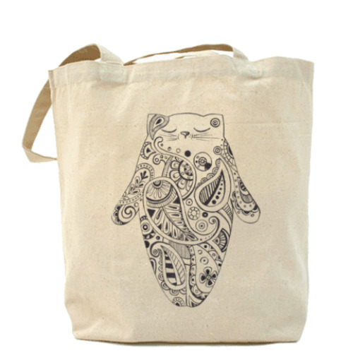 Сумка шоппер с принтом ОрнаментКот