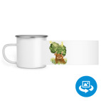 Кружка металлическая белая (круговая запечатка)