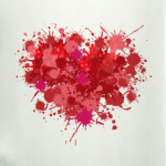 Сердце из брызг краски