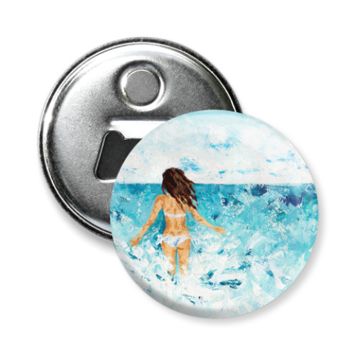 Магнит-открывашка с принтом 'Море'