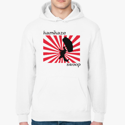 Толстовка худи Прыжки с парашютом, skydiving, swoop