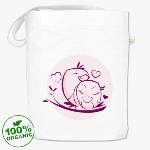 Сумка шоппер с принтом Птицы