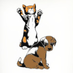 Котенок и щенок