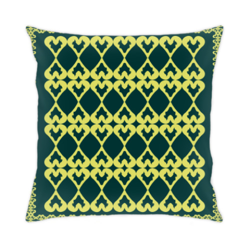 Подушка с принтом Кошачьи карты Черви