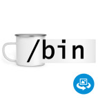 Кружка металлическая белая (круговая запечатка)