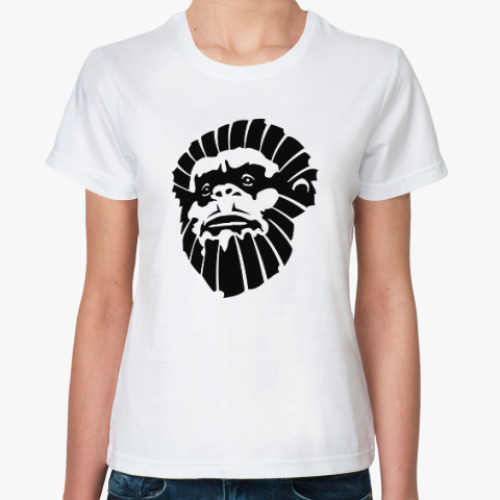 Классическая футболка с принтом Monkey face