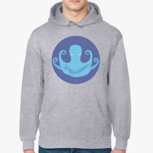 Толстовка худи с принтом Animal Zen: O is for Octopus