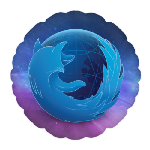 Подушка с принтом Space FireFox