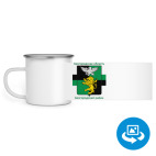 Кружка металлическая белая (круговая запечатка)