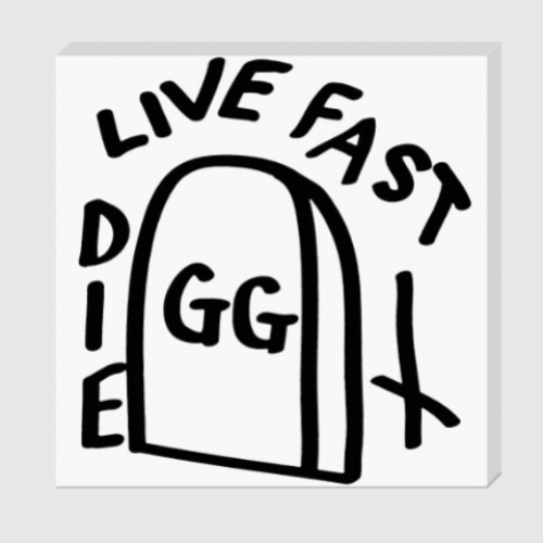 Холст с принтом GG Allin: Live fast die