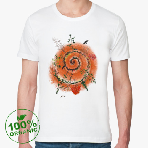 Футболка из органик-хлопка с принтом Lost in the woods