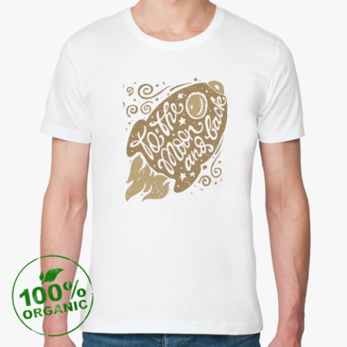 Футболка из органик-хлопка с принтом ракета