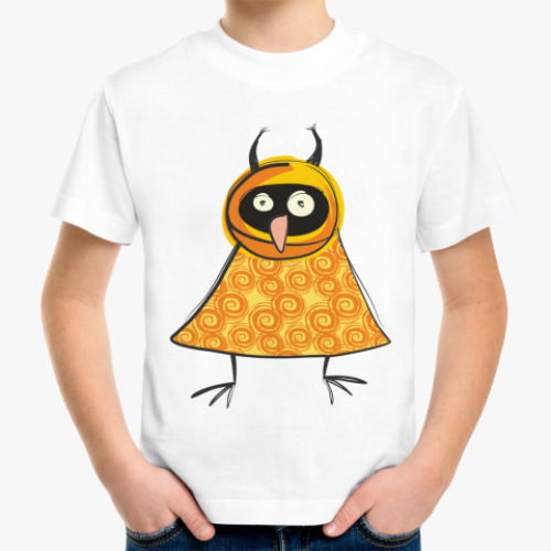 Детская футболка с принтом  'Сова'