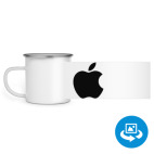 Кружка металлическая белая (круговая запечатка)