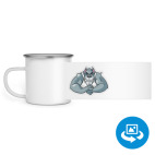 Кружка металлическая белая (круговая запечатка)