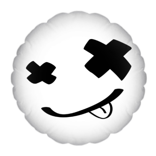 Подушка с принтом Смайлик (smile) nirvana