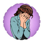 Подушка &quot;круг&quot;, 35x35 см Crying Girl