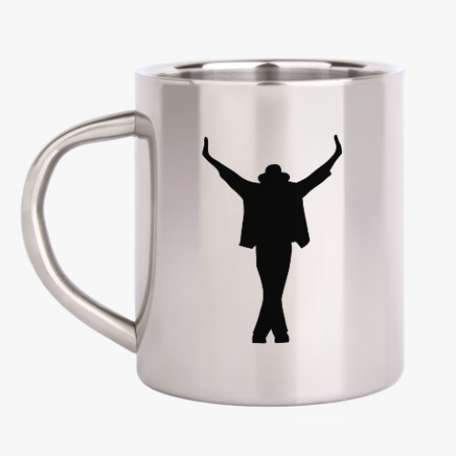 Кружка металлическая с принтом Michael Jackson