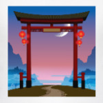 Закат солнца в Китае