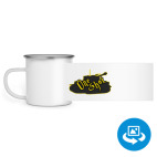 Кружка металлическая белая (круговая запечатка)