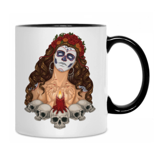 Кружка с принтом День Мёртвых