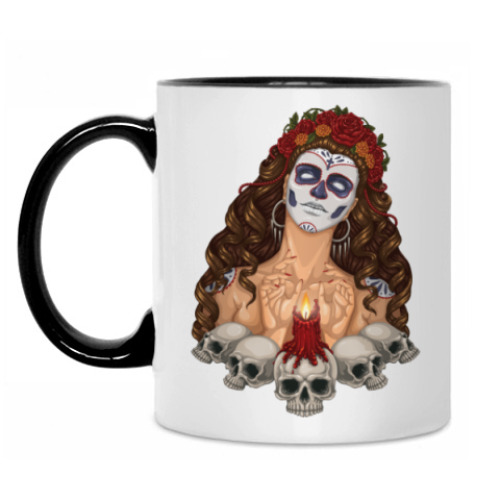 Кружка с принтом День Мёртвых