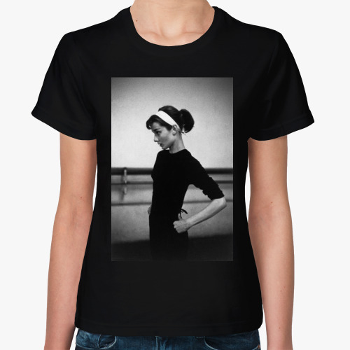 Женская футболка с принтом Одри Хепберн / Audrey Hepburn