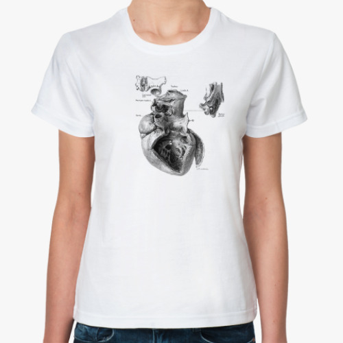 Классическая футболка с принтом Сердце