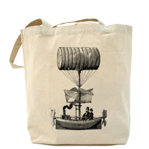 Сумка шоппер с принтом Летательный аппарат