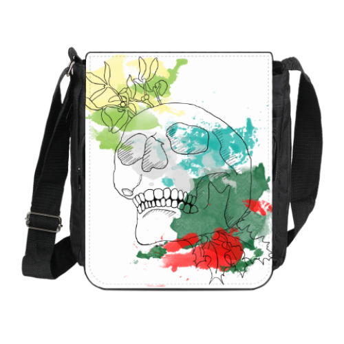 Сумка на плечо (мини-планшет) с принтом Череп