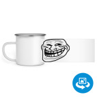 Кружка металлическая белая (круговая запечатка)