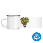 Кружка металлическая белая (круговая запечатка)