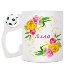 Кружка с футбольным мячиком