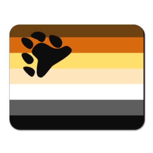 Коврик для мыши с принтом Bear Pride Flag